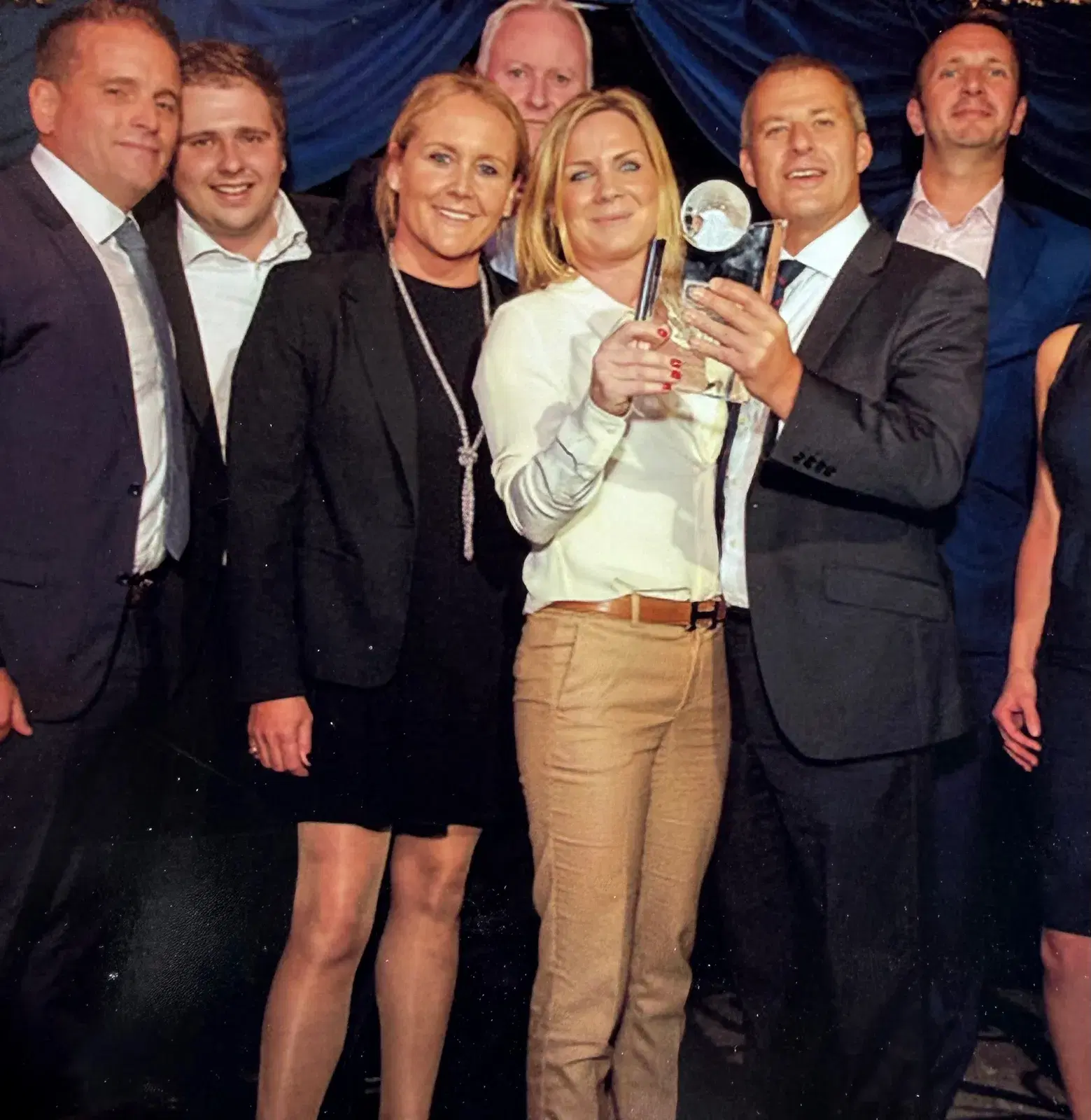 The team at an industry awards night