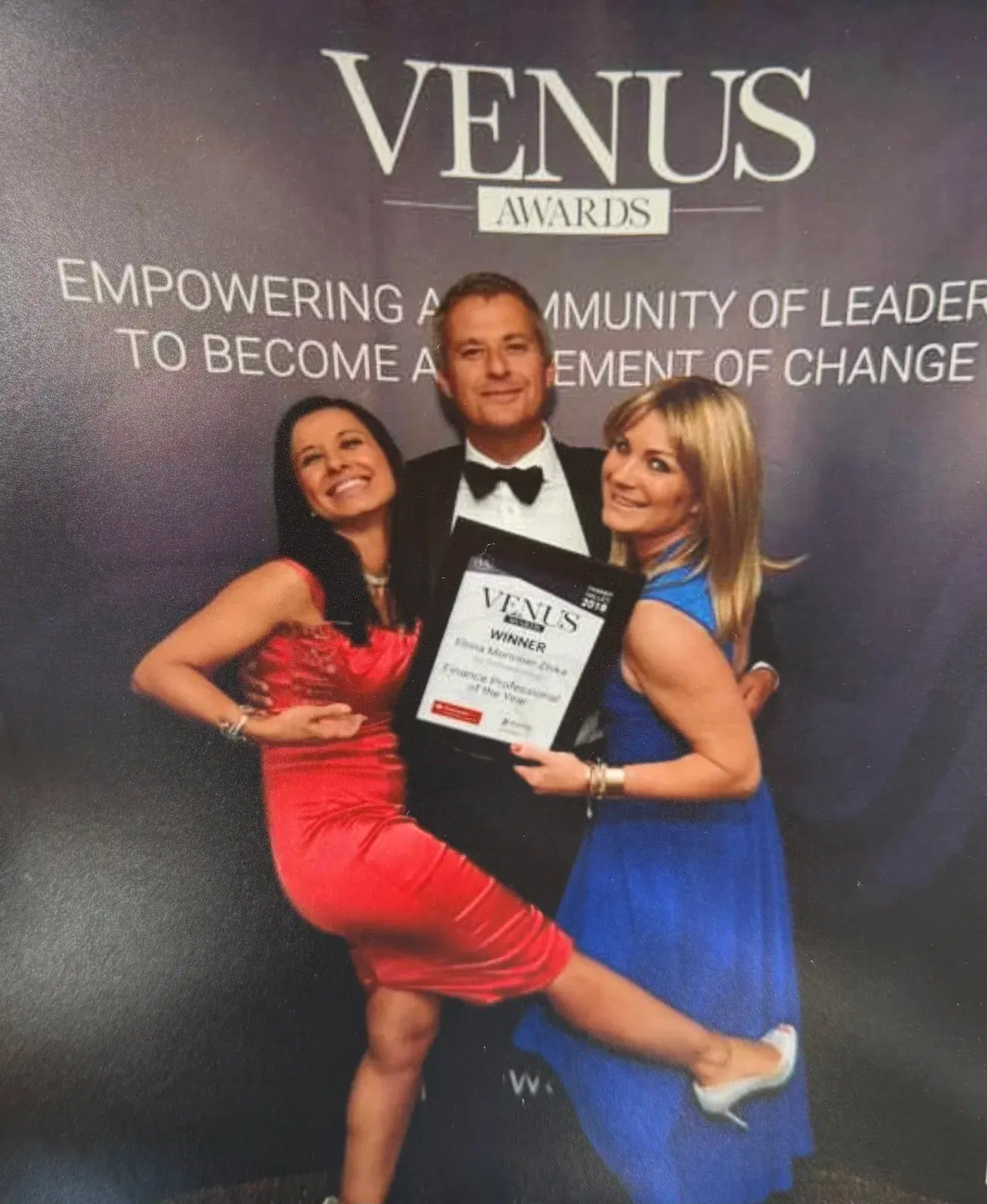 Celebrating a Venus Awards win